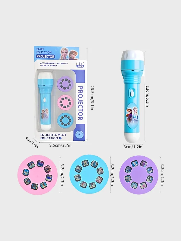 Mini Flashlight Slide Projector Toy For Kids Projector Torch With Image Reels